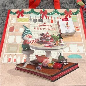 Hallmark Festive Glockenspiel Ornament and Bag.